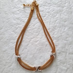 Avon Gold Necklace with Silver Accents